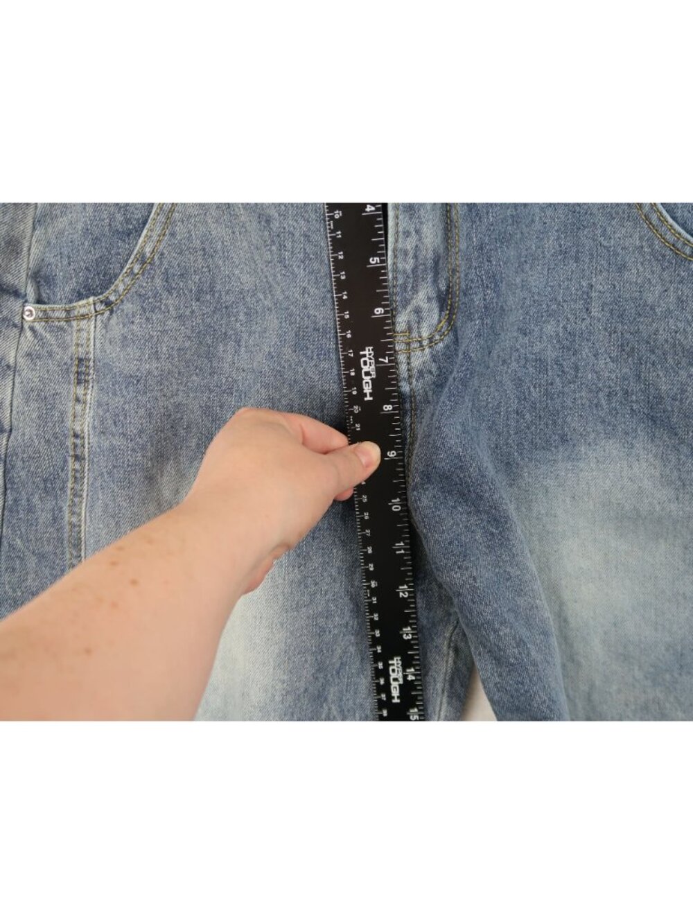 ✨3/$30 XS Barrel Leg Wide Vintage Wash Denim Jeans High Rise - Picture 3 of 6